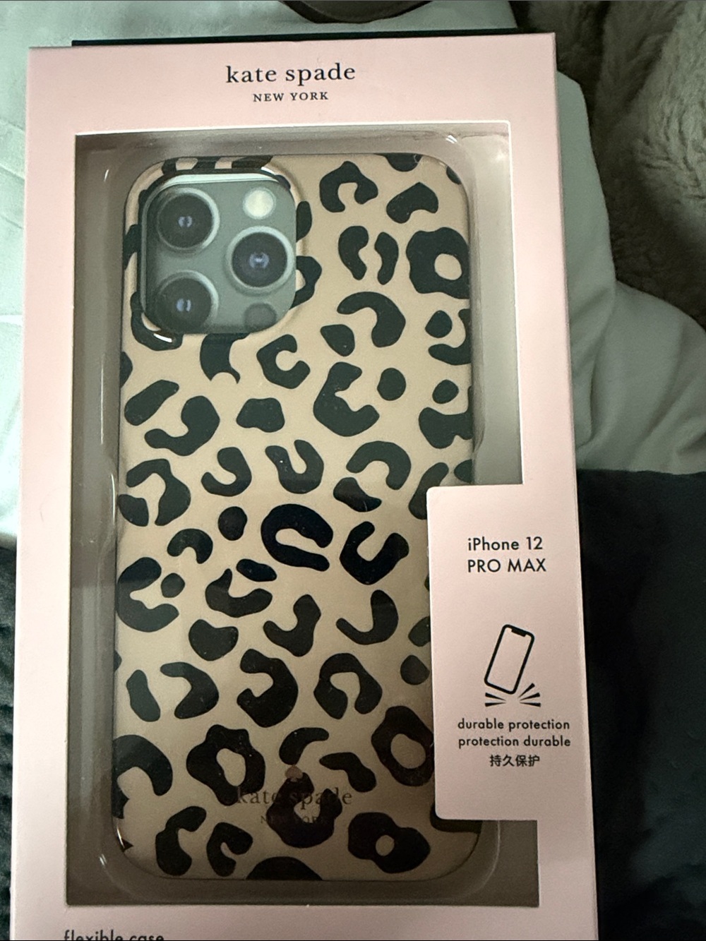 kate spade Beige Leopard Print iPhone 12 Pro Max Case
